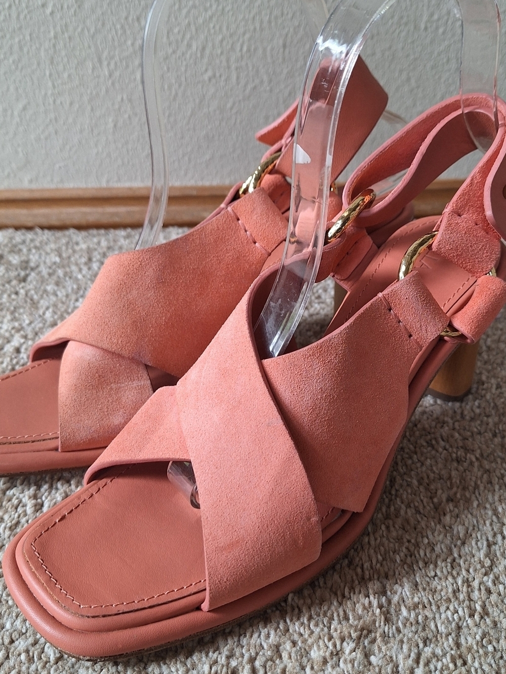 ULLA JOHNSON Filippa Suede Open Toe Criss Cross Slingback Sandals Womens 37